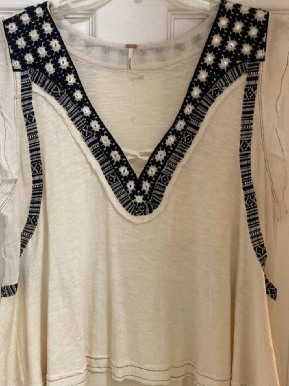 Beautiful Free People Sleeveless Peasant Top S